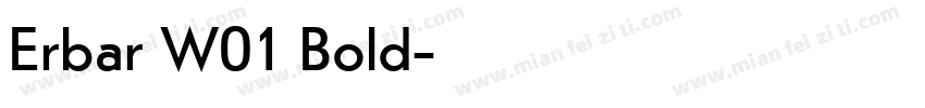 Erbar W01 Bold字体转换